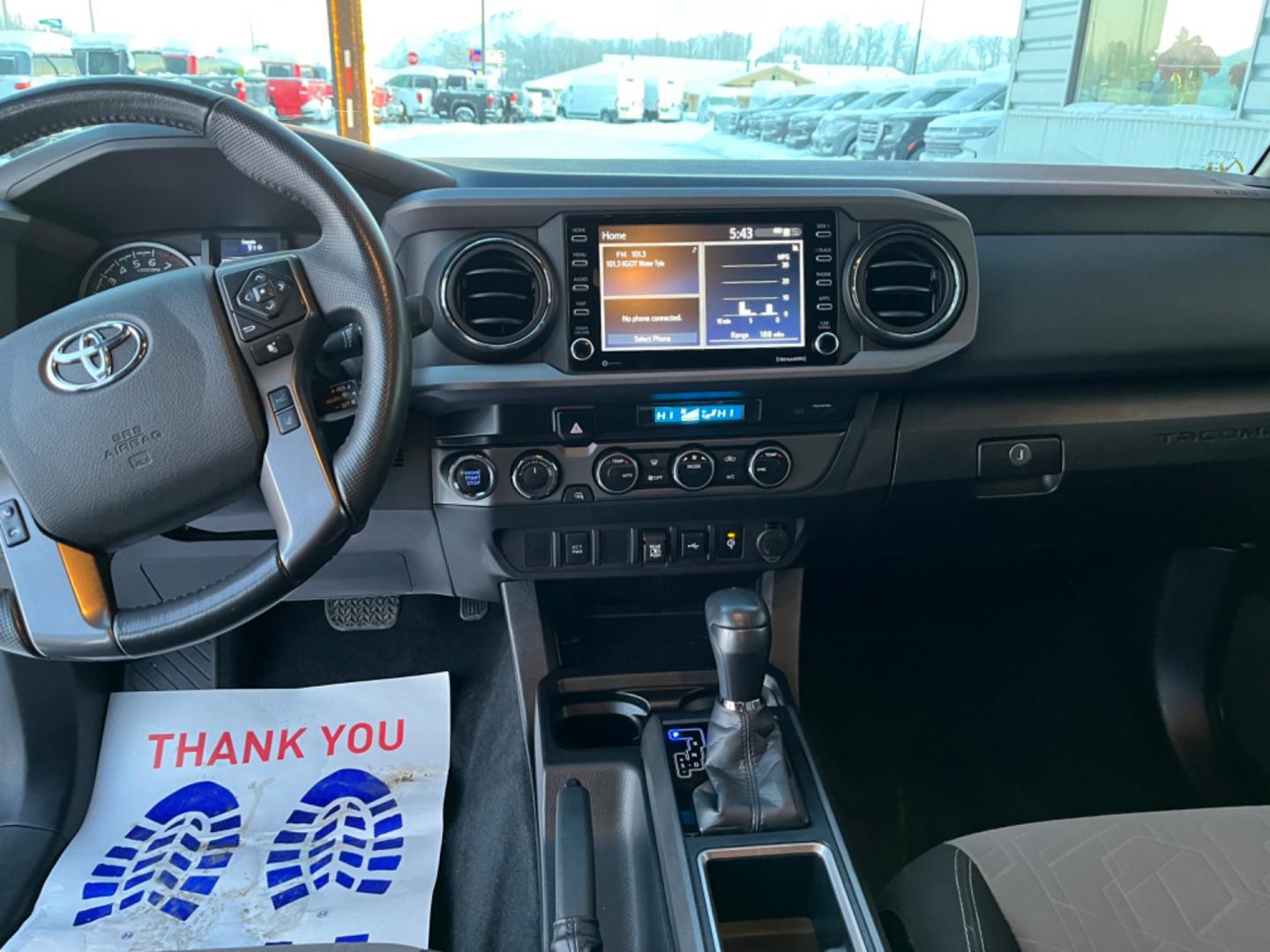 2022 WHITE /charcoal cloth TOYOTA TACOMA SR V6 (3TMCZ5AN2NM) with an 3.5L engine, Automatic transmission, located at 1960 Industrial Drive, Wasilla, 99654, (907) 274-2277, 61.573475, -149.400146 - Photo#11